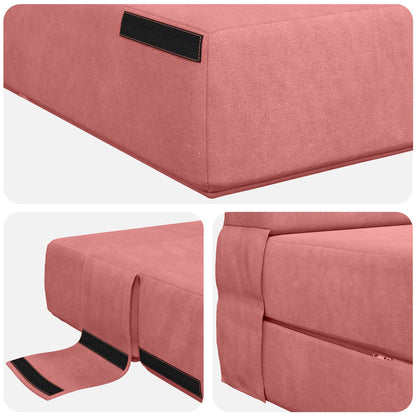 Divano Letto Pieghevole Rosa 152 x 86,5 x 60 cm Tessuto