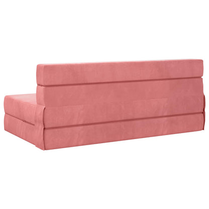 Divano Letto Pieghevole Rosa 152 x 86,5 x 60 cm Tessuto