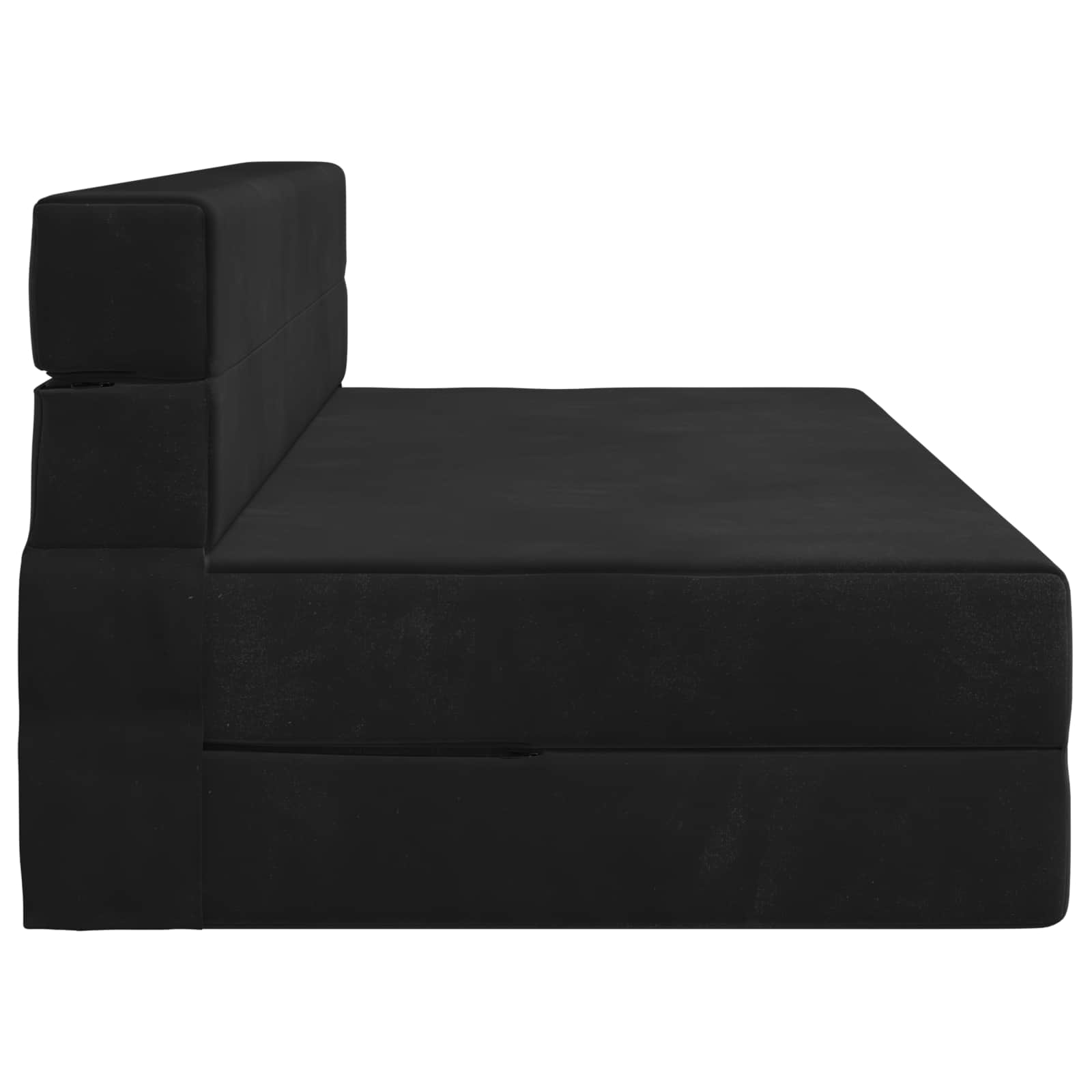 Divano Letto Pieghevole Nero 152 x 86,5 x 60 cm Tessuto | homemem39