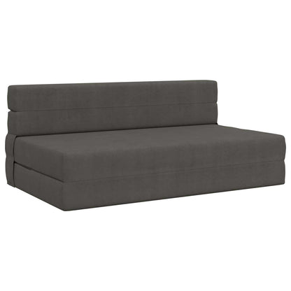 Divano Letto Pieghevole Grigio Scuro 152 x 86,5 x 60 cm Tessuto | homemem39