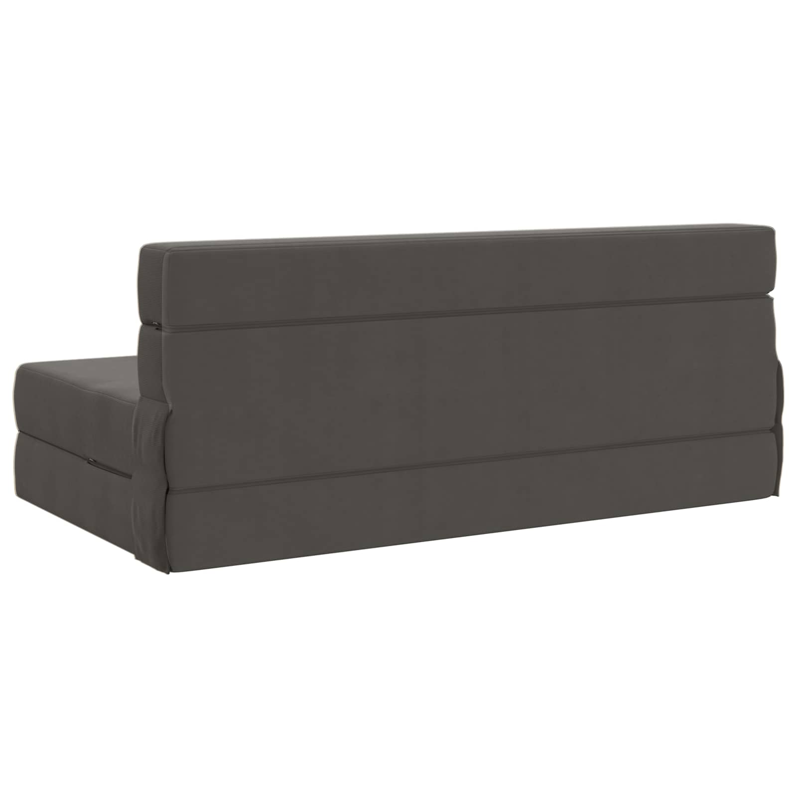 Divano Letto Pieghevole Grigio Scuro 152 x 86,5 x 60 cm Tessuto | homemem39