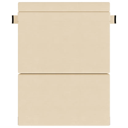 Divano Letto Pieghevole Crema 152 x 86,5 x 60 cm Tessuto | homemem39