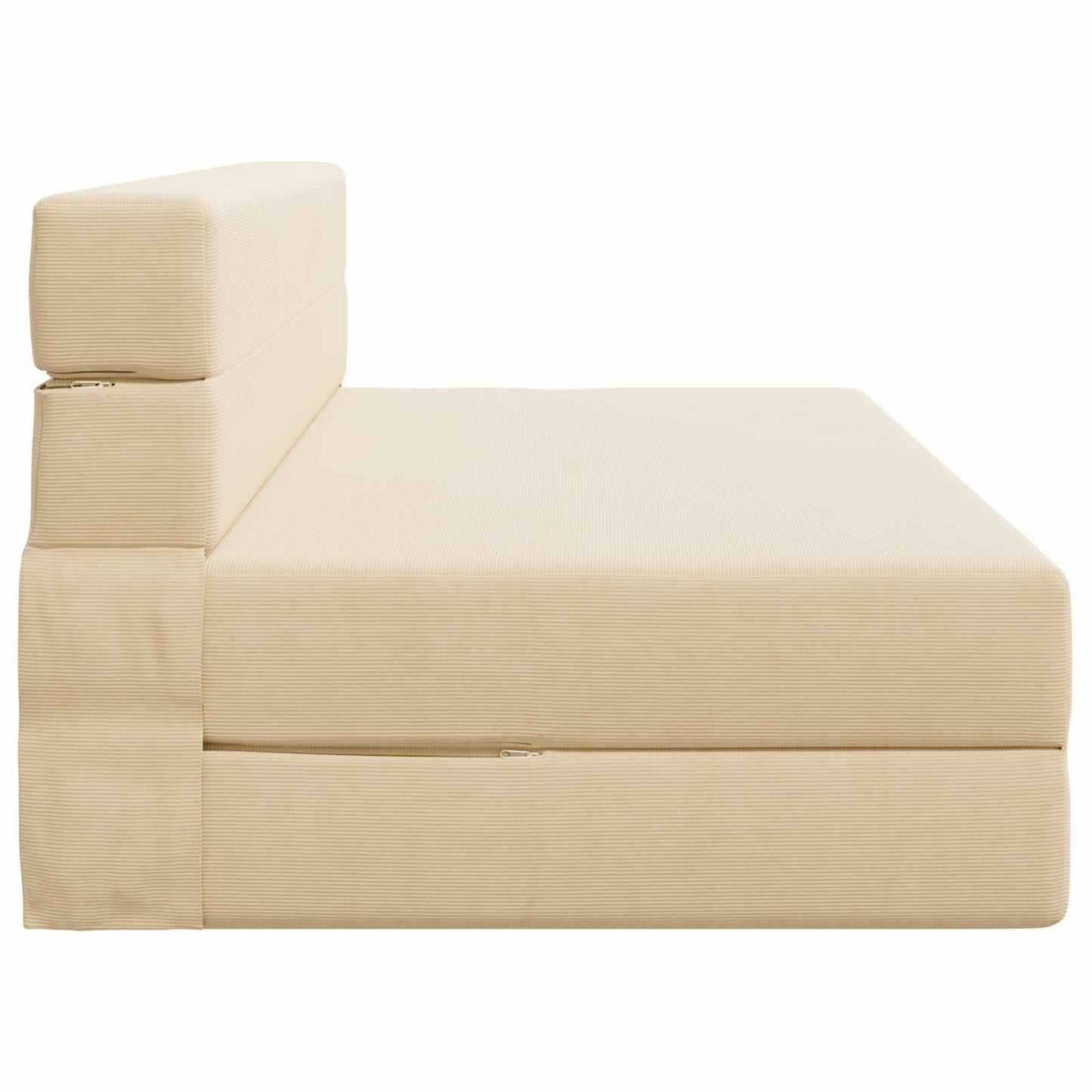Divano Letto Pieghevole Crema 152 x 86,5 x 60 cm Tessuto | homemem39