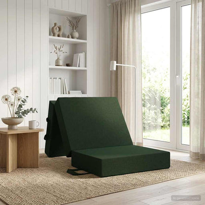 Divano Letto Pieghevole 75 x 67 x 45 cm Verde Scuro | homemem39