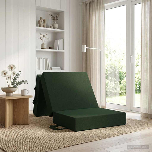 Divano Letto Pieghevole 75 x 67 x 45 cm Verde Scuro | homemem39
