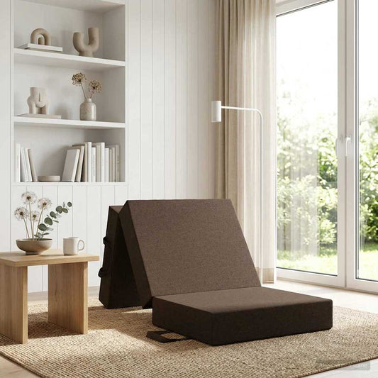 Divano Letto Pieghevole 75 x 67 x 45 cm Tortora