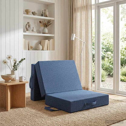 Divano Letto Pieghevole 90 x 63 x 45 cm Blu | homemem39