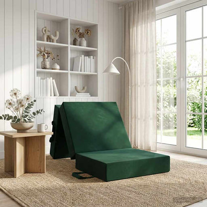 Divano Letto Pieghevole 90 x 63 x 45 cm Verde Scuro | homemem39