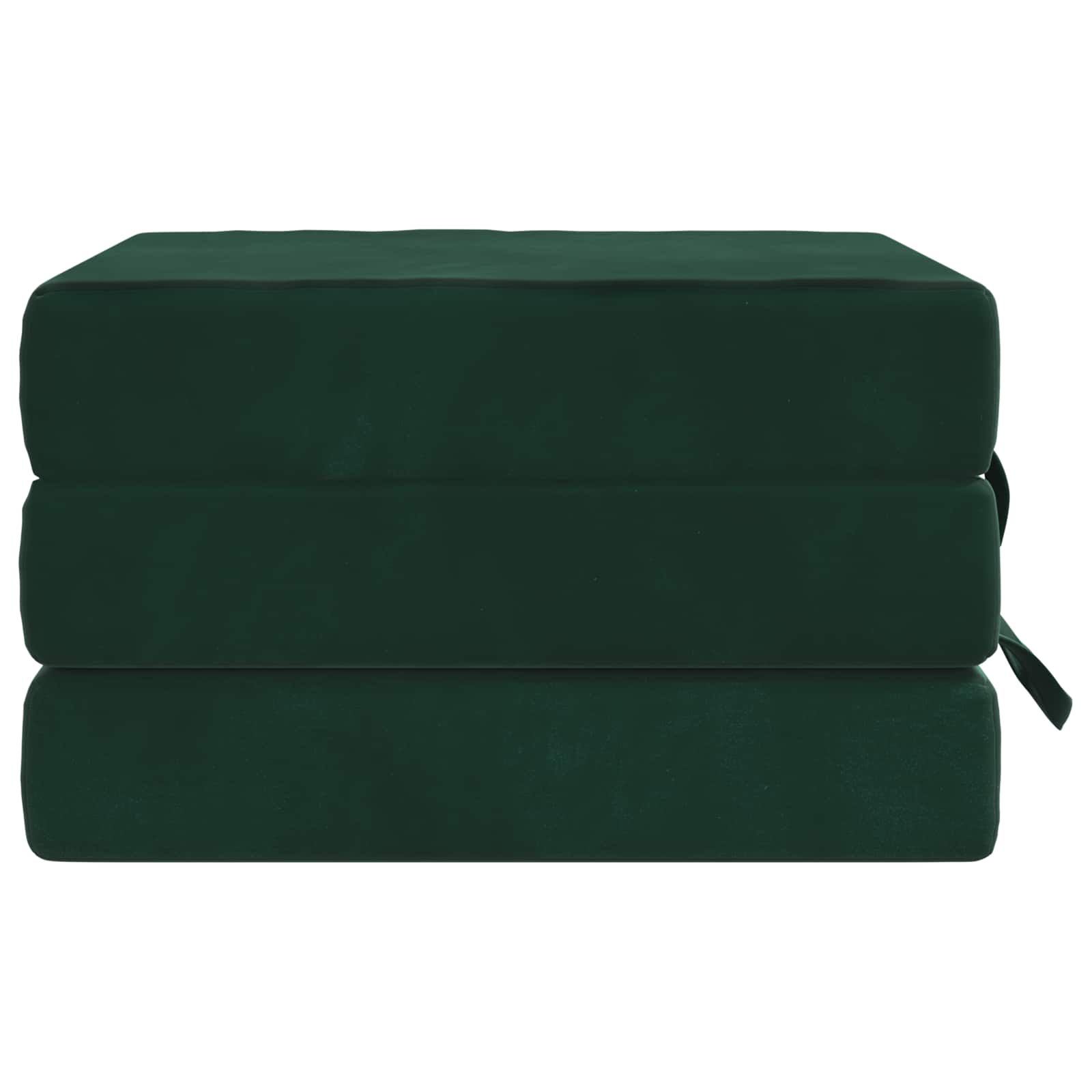 Divano Letto Pieghevole 75 x 63 x 45 cm Verde Scuro | homemem39
