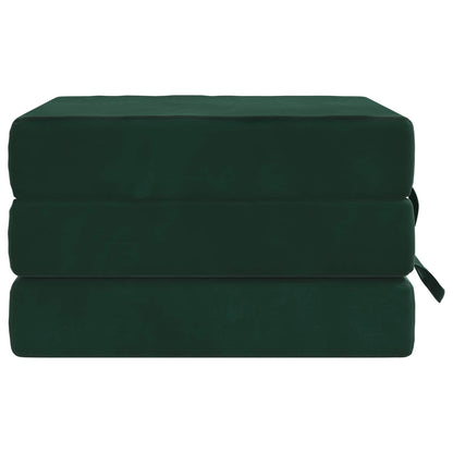 Divano Letto Pieghevole 90 x 63 x 45 cm Verde Scuro | homemem39