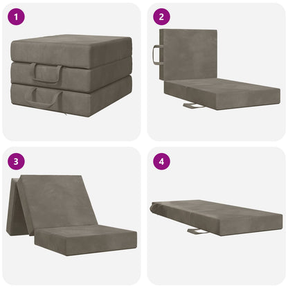 Divano Letto Pieghevole 75 x 67 x 45 cm Grigio Chiaro | homemem39