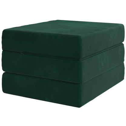 Divano Letto Pieghevole 75 x 67 x 45 cm Verde Scuro | homemem39