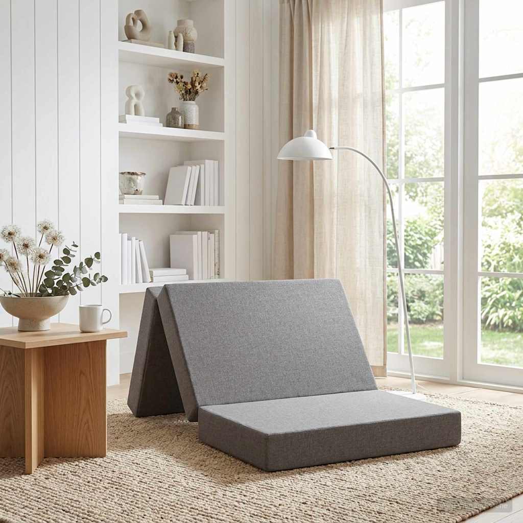 Divano Letto Pieghevole 100 x 67 x 45 cm Grigio Chiaro | homemem39