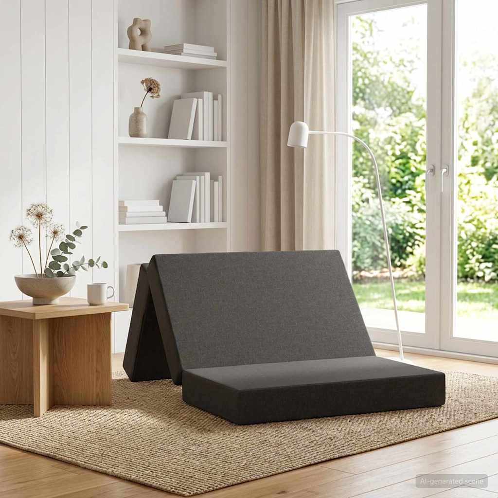 Divano Letto Pieghevole 80 x 67 x 45 cm Grigio Scuro | homemem39