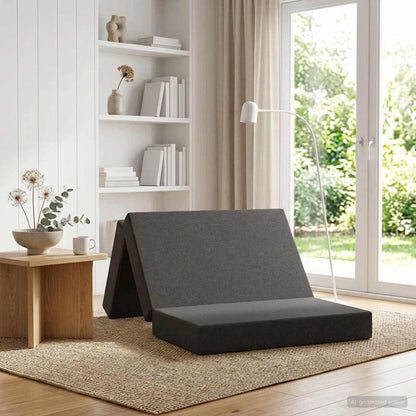 Divano Letto Pieghevole 80 x 67 x 45 cm Grigio Scuro | homemem39