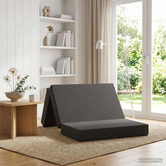 Divano Letto Pieghevole 80 x 67 x 45 cm Grigio Scuro | homemem39