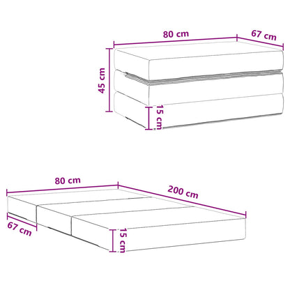 Divano Letto Pieghevole 80 x 67 x 45 cm Verde Scuro | homemem39