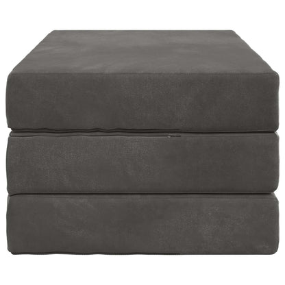 Divano Letto Pieghevole 80 x 67 x 45 cm Grigio Scuro
