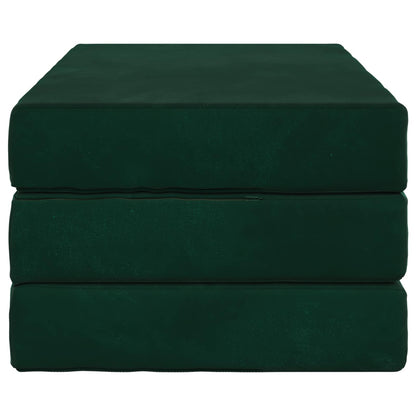 Divano Letto Pieghevole 80 x 67 x 45 cm Verde Scuro | homemem39