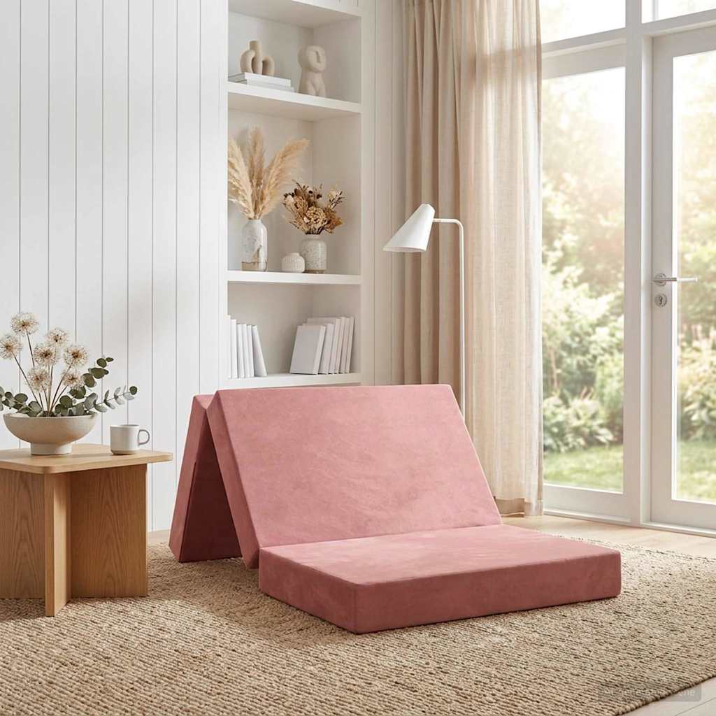 Divano Letto Pieghevole 90 x 67 x 45 cm Rosa | homemem39