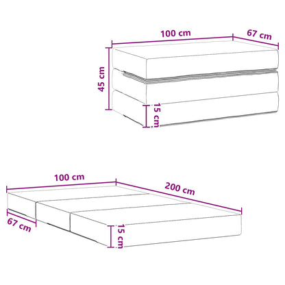 Divano Letto Pieghevole 100 x 67 x 45 cm Tortora | homemem39