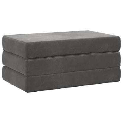 Divano Letto Pieghevole 100 x 67 x 45 cm Grigio Scuro | homemem39