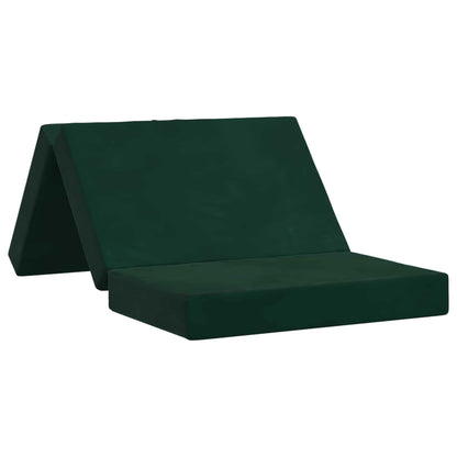 Divano Letto Pieghevole 100 x 67 x 45 cm Verde Scuro | homemem39