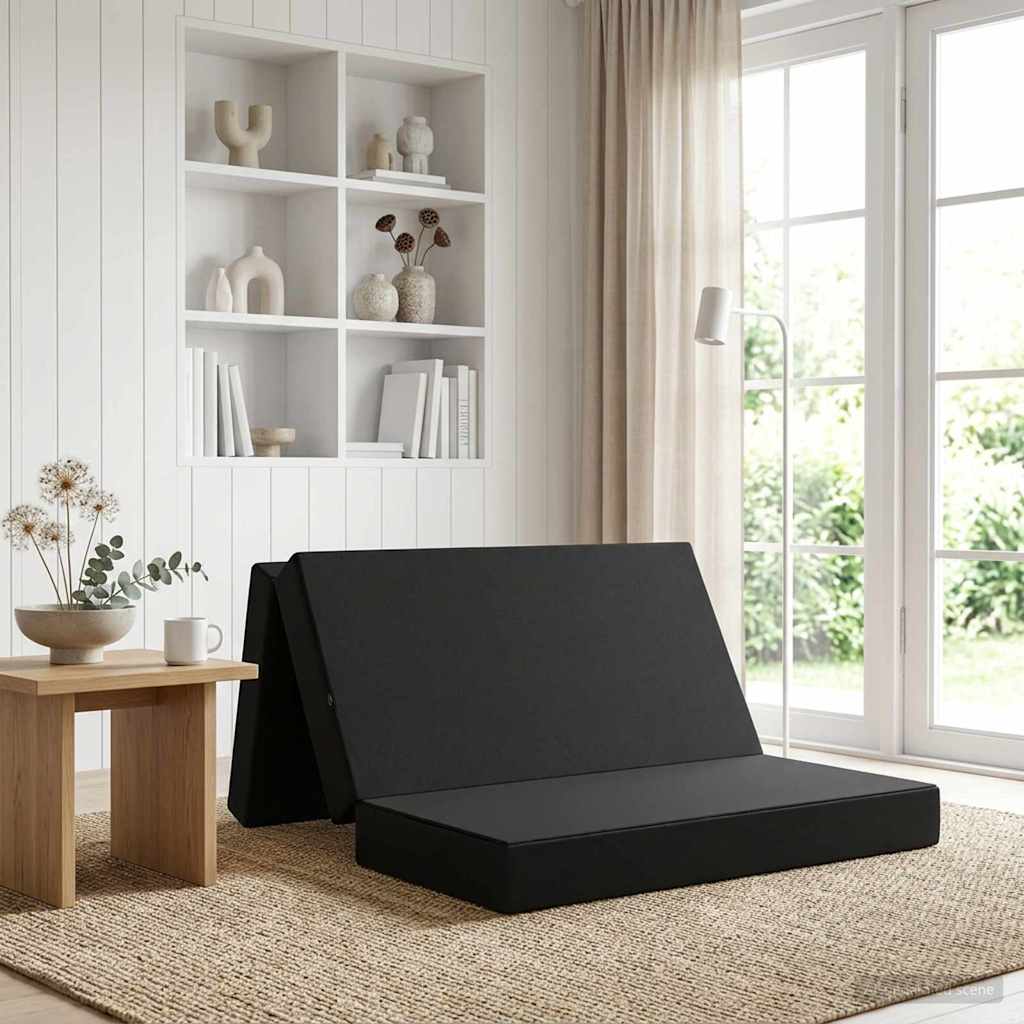 Divano Letto Pieghevole 120 x 67 x 45 cm Nero | homemem39