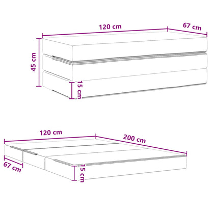 Divano Letto Pieghevole 120 x 67 x 45 cm Blu | homemem39