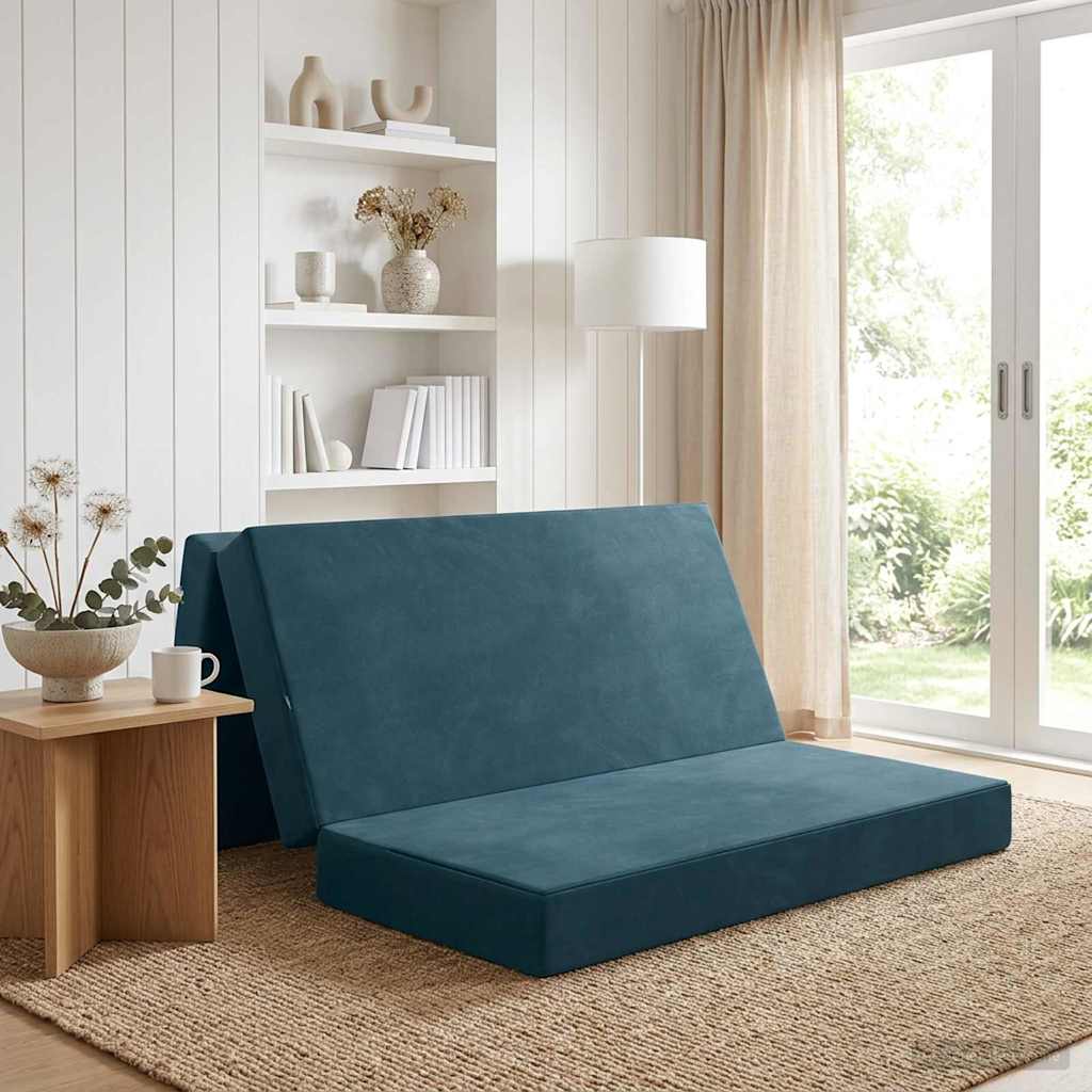 Divano Letto Pieghevole 160 x 67 x 45 cm Blu | homemem39
