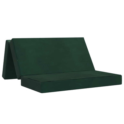 Divano Letto Pieghevole 120 x 67 x 45 cm Verde Scuro