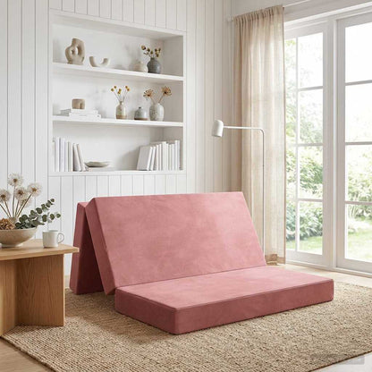 Divano Letto Pieghevole 160 x 67 x 45 cm Rosa | homemem39