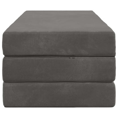 Divano Letto Pieghevole 140 x 67 x 45 cm Grigio Scuro | homemem39
