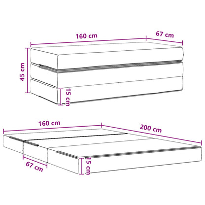 Divano Letto Pieghevole 160 x 67 x 45 cm Rosa | homemem39