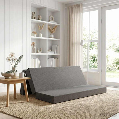Divano Letto Pieghevole 180 x 67 x 45 cm Grigio Chiaro | homemem39