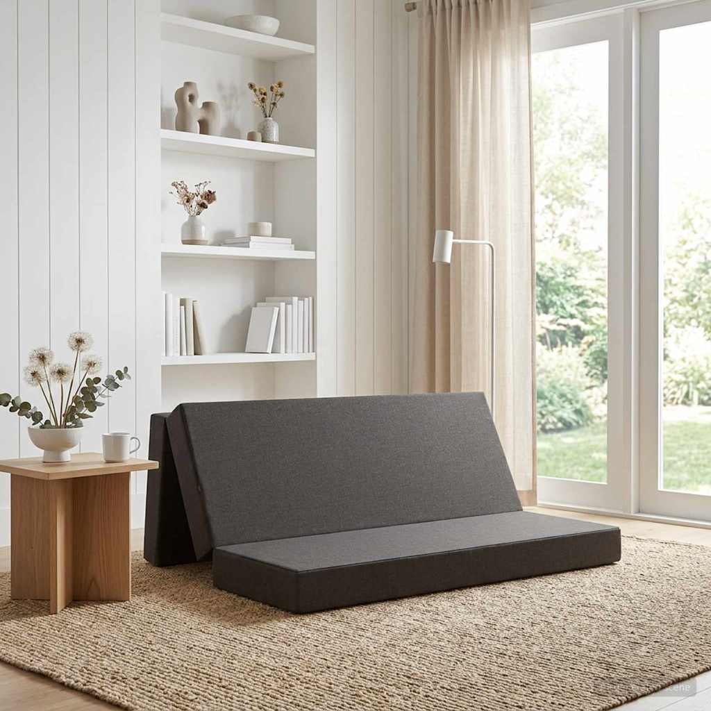 Divano Letto Pieghevole 180 x 67 x 45 cm Grigio Scuro | homemem39