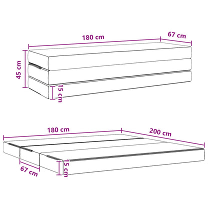 Divano Letto Pieghevole 180 x 67 x 45 cm Grigio Scuro | homemem39