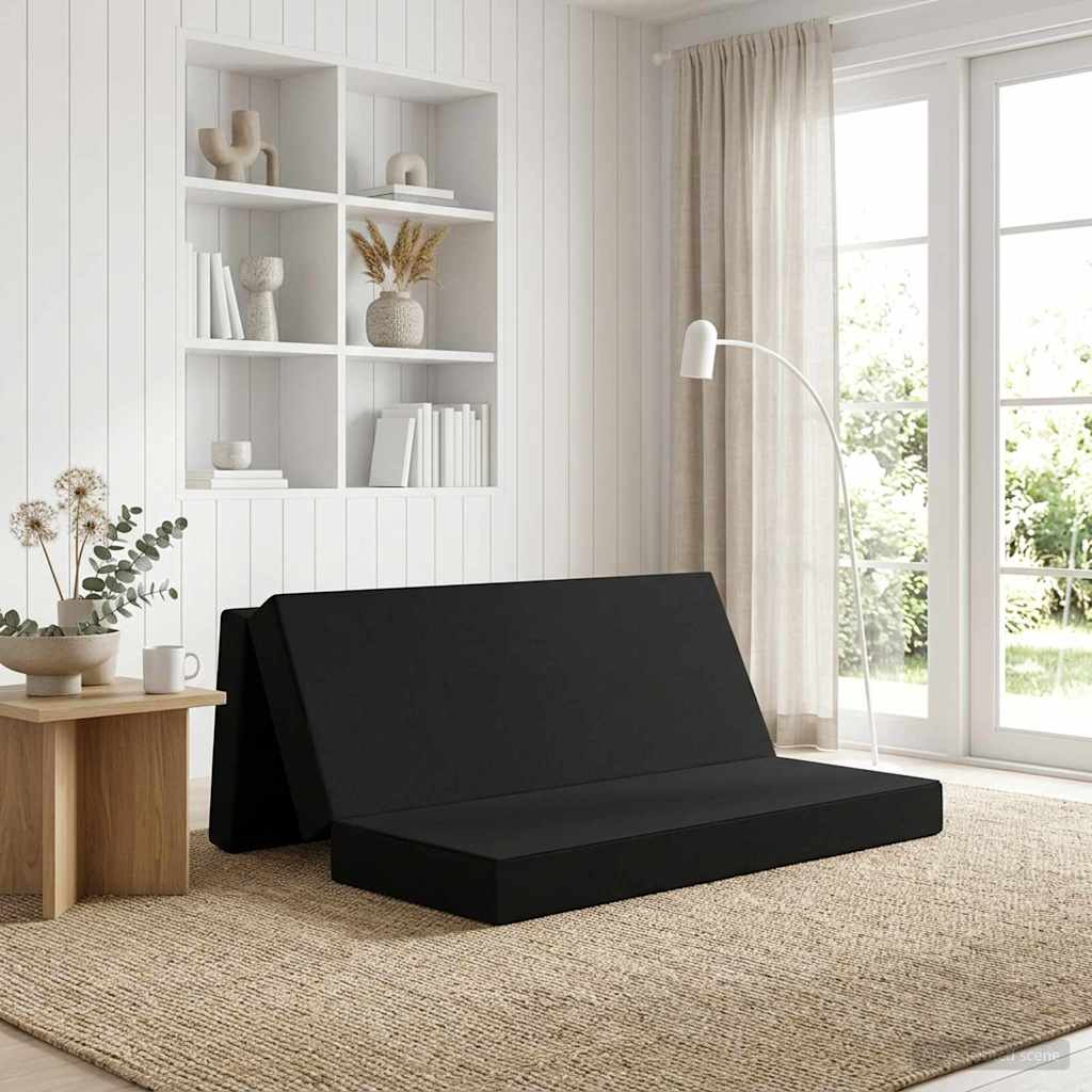 Divano Letto Pieghevole 180 x 67 x 45 cm Nero | homemem39