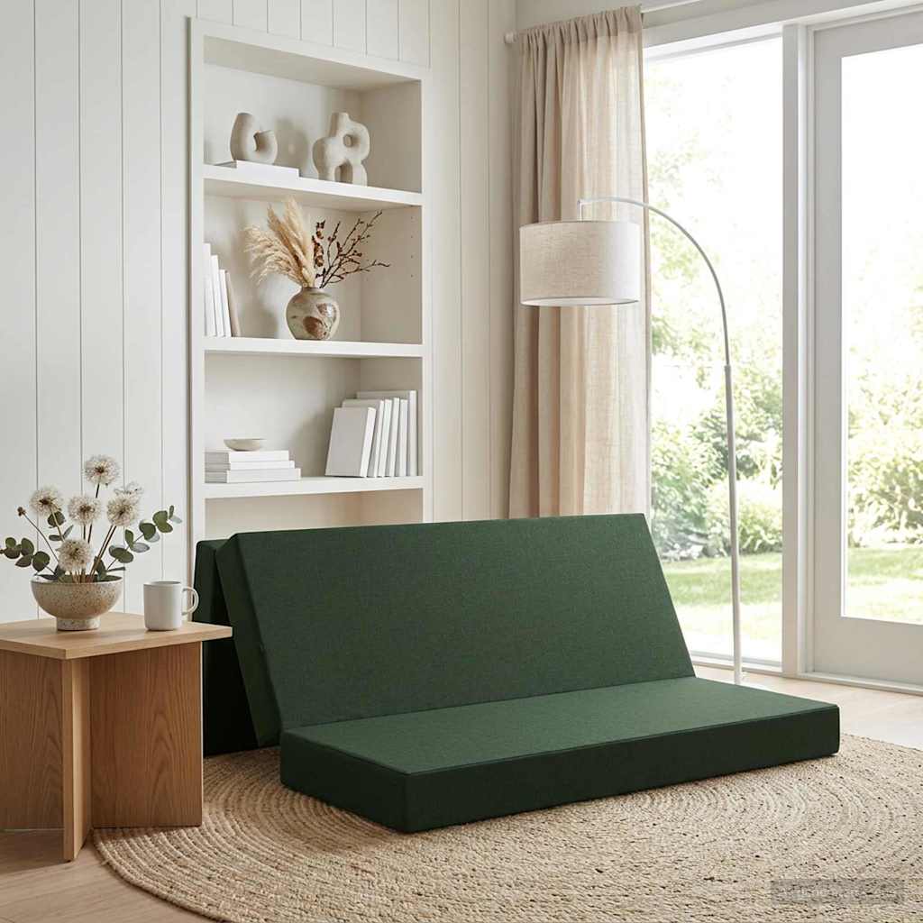 Divano Letto Pieghevole 180 x 67 x 45 cm Verde Scuro | homemem39
