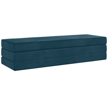 Divano Letto Pieghevole 180 x 67 x 45 cm Blu