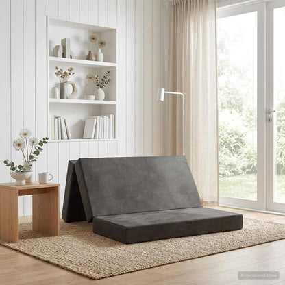 Divano Letto Pieghevole 180 x 67 x 45 cm Grigio Chiaro | homemem39