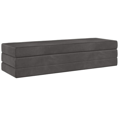 Divano Letto Pieghevole 180 x 67 x 45 cm Grigio Scuro | homemem39