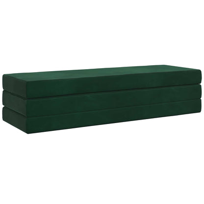 Divano Letto Pieghevole 180 x 67 x 45 cm Verde Scuro | homemem39