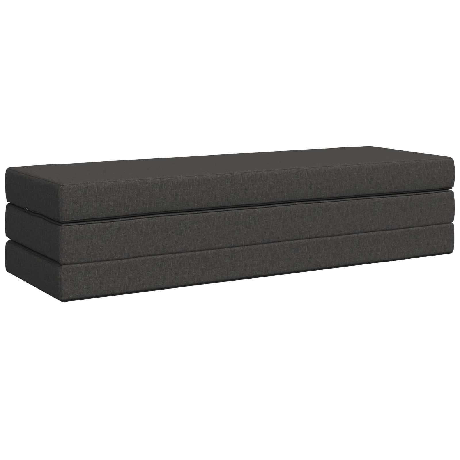Divano Letto Pieghevole 200 x 67 x 45 cm Grigio Scuro | homemem39