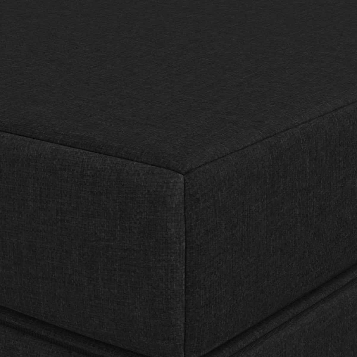 Divano Letto Pieghevole 200 x 67 x 45cm Nero