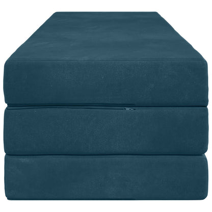 Divano Letto Pieghevole 200 x 67 x 45 cm Blu | homemem39