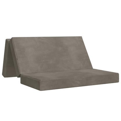 Divano Letto Pieghevole 200 x 67 x 45cm Grigio Chiaro