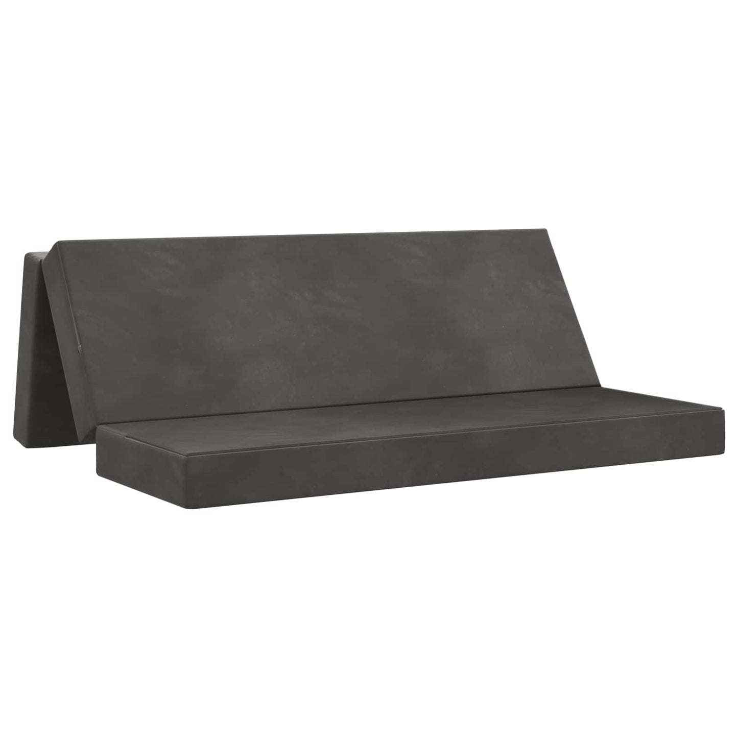Divano Letto Pieghevole 200 x 67 x 45 cm Grigio Scuro