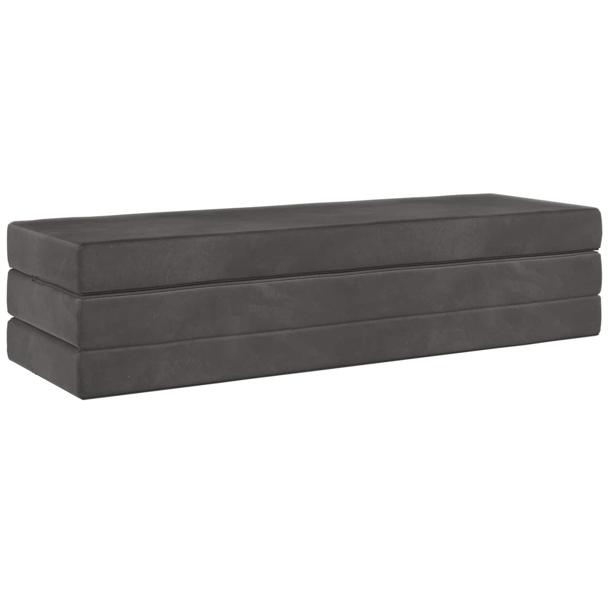 Divano Letto Pieghevole 200 x 67 x 45cm Grigio Scuro