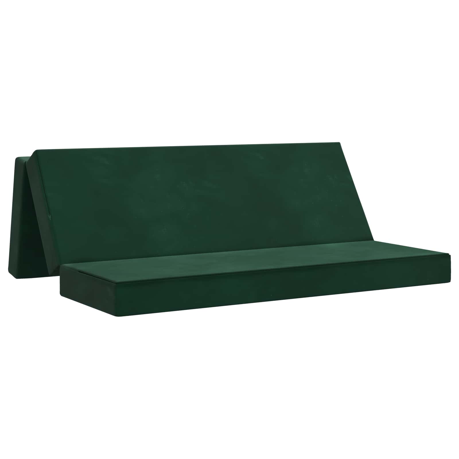 Divano Letto Pieghevole 200 x 67 x 45 cm Verde Scuro | homemem39